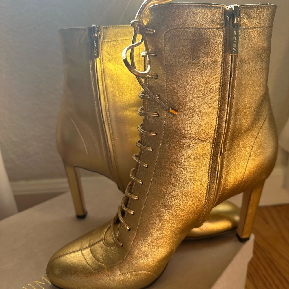Jimmy Choo Gold Heels - Picture 8 of 8